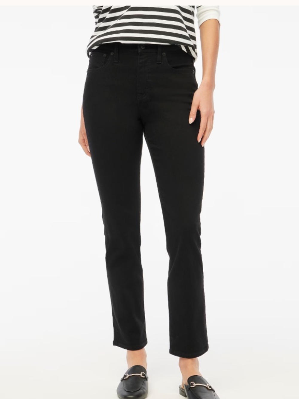 J. Crew Petite essential straight jean Black size 29 Petite NWT